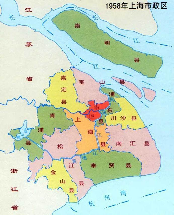 1958上海政区图